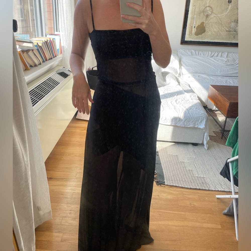 AFRM Black Mesh Dress